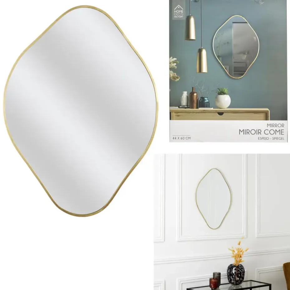 Home Deco Factory Spiegel - goud - 44 x 60 cm - wandspiegel