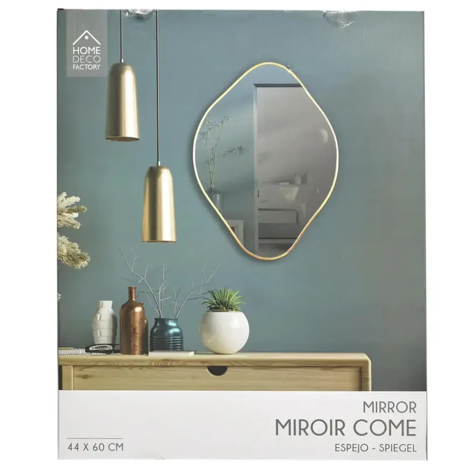 Home Deco Factory Spiegel - goud - 44 x 60 cm - wandspiegel