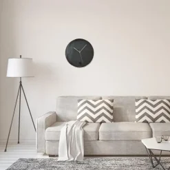 Home Deco Factory Wandklok - D30 cm - koper/zwart - kunststof