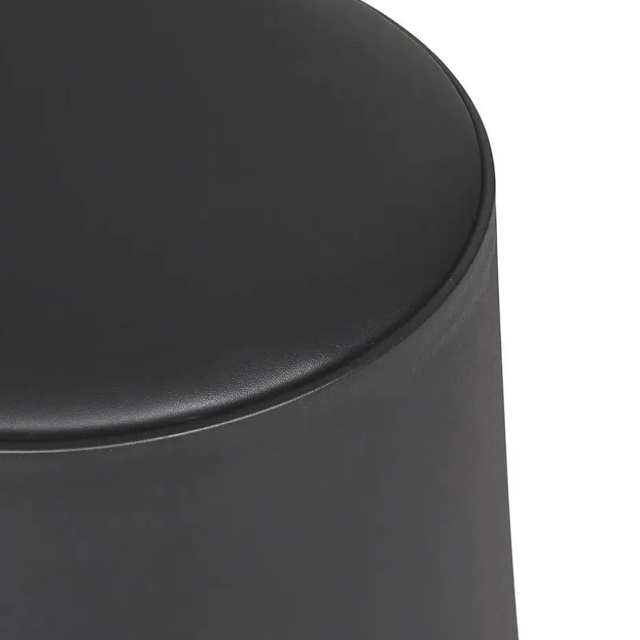 Home Deco Factory zit kruk - kunststof - zwart - 30 x 46 cm