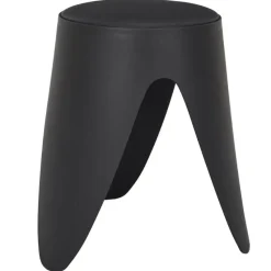 Home Deco Factory zit kruk - kunststof - zwart - 30 x 46 cm