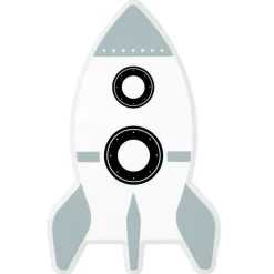 Home Deco Kids Nachtlampje - Raket met muurprojectie - 15 cm
