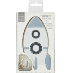 Home Deco Kids Nachtlampje - Raket met muurprojectie - 15 cm