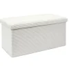 Home Deco Poef - Cocoonen - MDF/polyester - wit - 76 x 38 cm