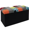 Home Deco Poef Multi color Tile - opbergbox - 76 x 38 cm
