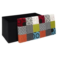 Home Deco Poef Multi color Tile - opbergbox - 76 x 38 cm