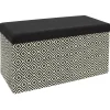 Home Deco Poefje - opbergbox - donkerbruin/zwart - 76 x 38 cm
