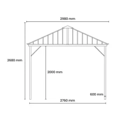 HOME DELUXE - LED Zonnepaviljoen AZUR - 300 x 270 cm