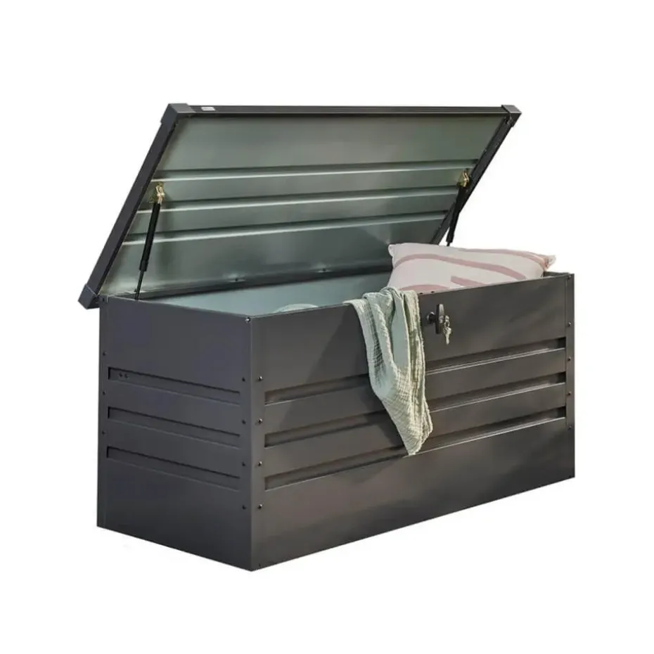 HOME DELUXE - Metalen opbergbox MEGABOX XL - 126 x 56 cm 400l antraciet