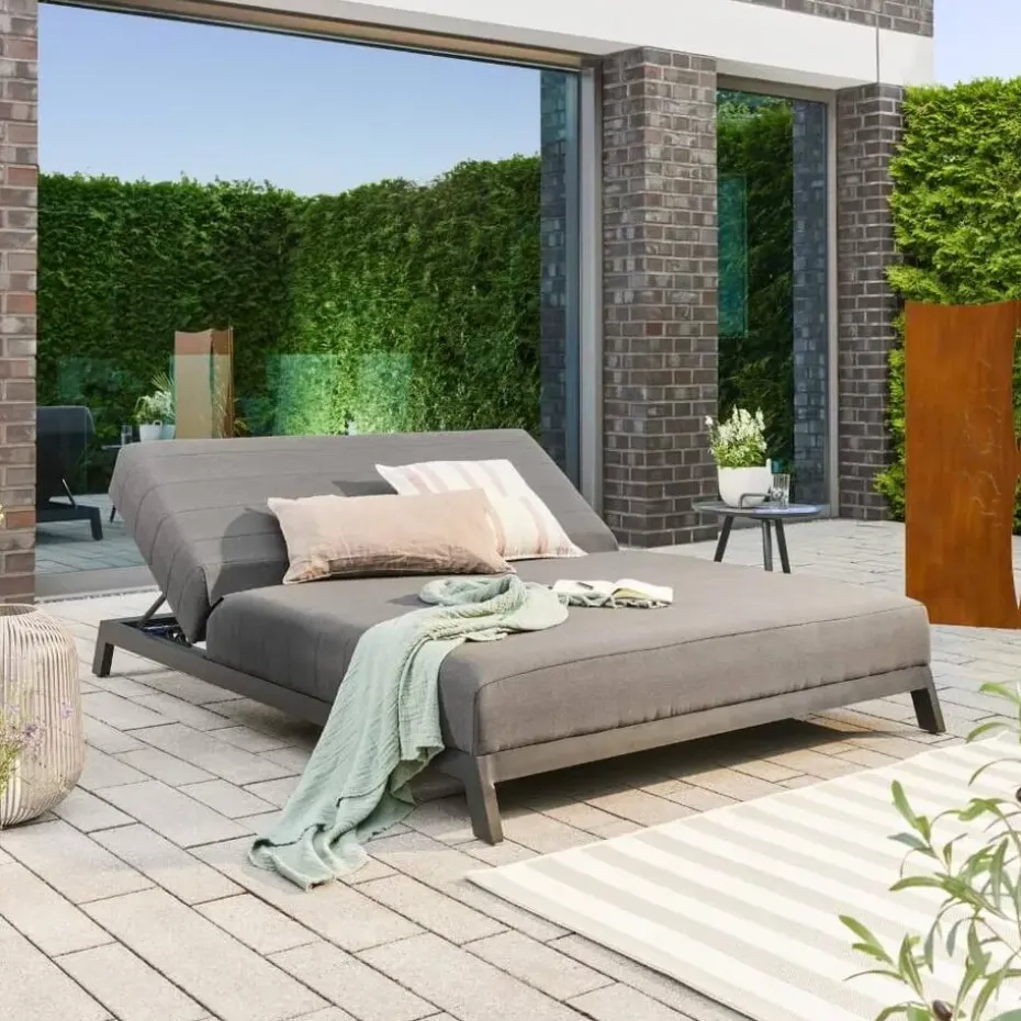 HOME DELUXE - VALENCIA ligstoel met verstelbare rugleuning - 203 x 144 cm