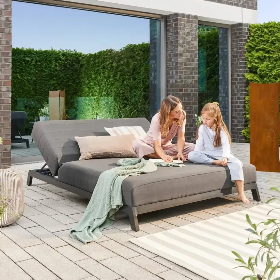 HOME DELUXE - VALENCIA ligstoel met verstelbare rugleuning - 203 x 144 cm