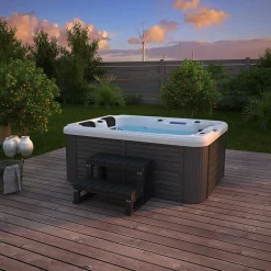 HOME DELUXE Buiten whirlpool BEACH Met treden en thermische afdekking