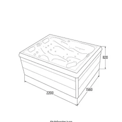 HOME DELUXE Buitenwhirlpool SUNSET PURE
