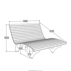 HOME DELUXE golfhouten ligstoel TAIGA incl. kussen Aantal: 1