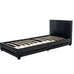 HOME DELUXE LED bed ASTEROID zwart 90 x 200 cm