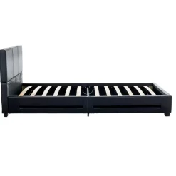 HOME DELUXE LED bed ASTEROID zwart 90 x 200 cm