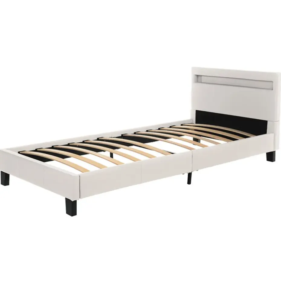 HOME DELUXE LED bed ASTRO Wit 90 x 200 cm