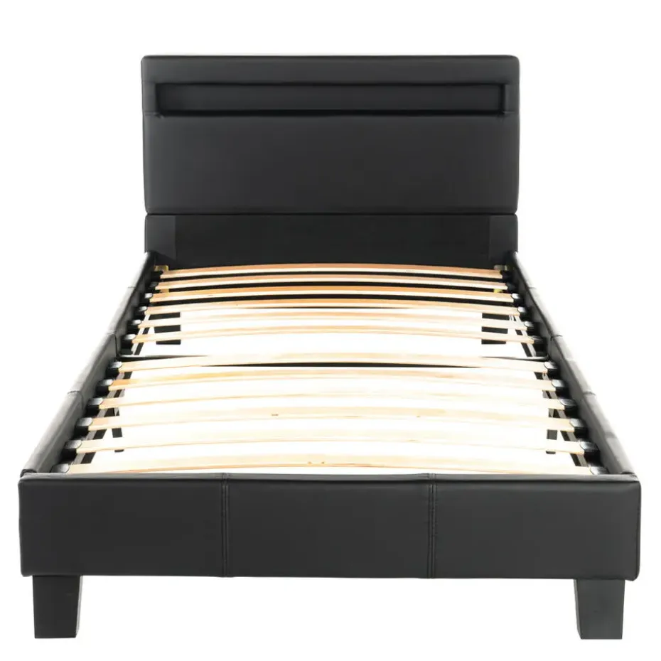 HOME DELUXE LED bed ASTRO zwart 90 x 200 cm