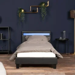 HOME DELUXE LED bed ASTRO zwart 90 x 200 cm