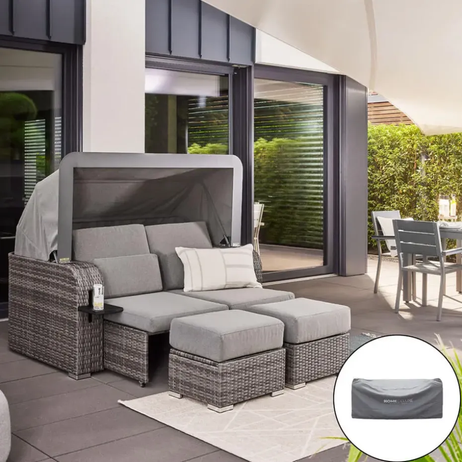 HOME DELUXE loungeset HOLBY met regenhoes