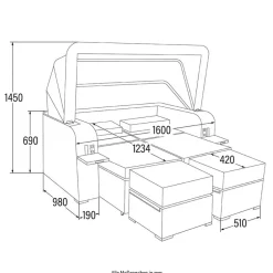 HOME DELUXE loungeset HOLBY met regenhoes