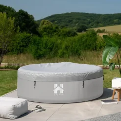 HOME DELUXE Opblaasbare Whirlpool Splash Grijs 4 st.