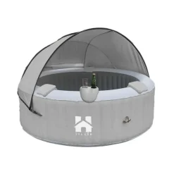 HOME DELUXE Opblaasbare Whirlpool Splash Grijs 4 st.