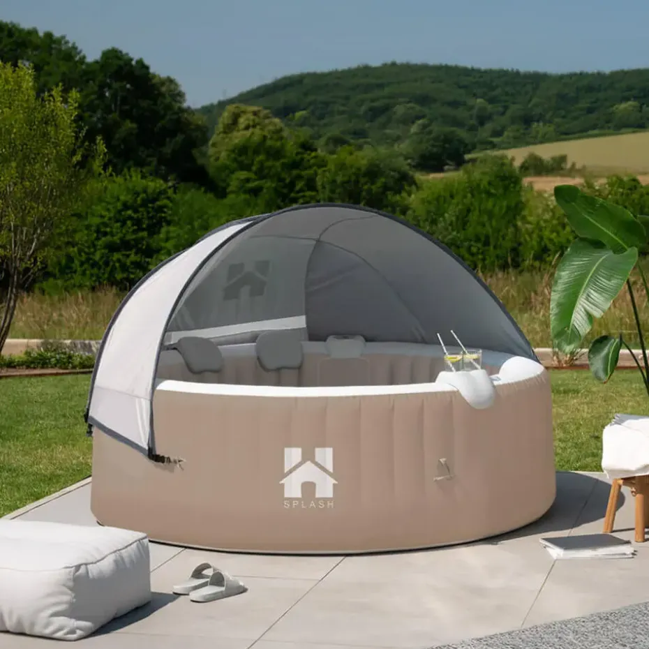 HOME DELUXE Opblaasbare Whirlpool Splash Beige 4 st.