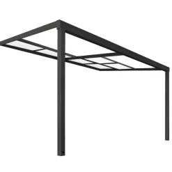 HOME DELUXE SOLIS DELUXE terrasoverkapping grijs 390 x 295 x 233 / 272 cm