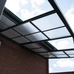 HOME DELUXE SOLIS DELUXE terrasoverkapping grijs 390 x 295 x 233 / 272 cm