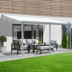 HOME DELUXE terrasoverkapping SOLIS wit 564 / 557 x 303 / 300 x 278 / 226 cm
