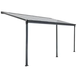 HOME DELUXE Terrasoverkapping SOLIS Grijs 435 / 442 x 300 / 303 x 278 / 226 cm