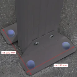 HOME DELUXE Terrasoverkapping SOLIS Grijs 618 / 625 x 303 / 300 x 278 / 226 cm