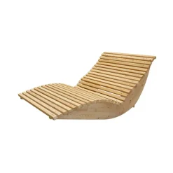 HOME DELUXE Wave houten ligstoel WOLGA - 120 cm