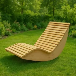 HOME DELUXE Wave houten ligstoel WOLGA - 60 cm