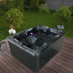 HOME DELUXE Whirlpool buiten ZWART MARBLE Puur