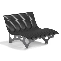 HOME DELUXE WPC golfligstoel NIRA antraciet - 148 cm