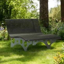 HOME DELUXE WPC golfligstoel NIRA antraciet - 148 cm