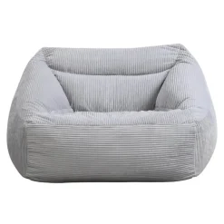 HOME DELUXE zitzak COSY lichtgrijs incl. krukje