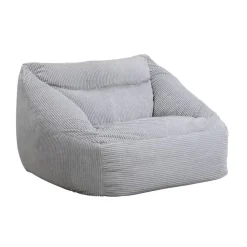 HOME DELUXE zitzak COSY lichtgrijs incl. krukje