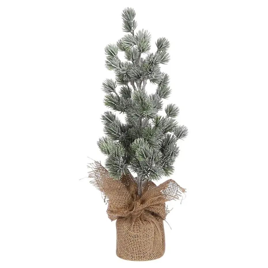 House of Seasons Kunstkerstboom in Jute - H45 x Ø23 cm - Groen Frosted
