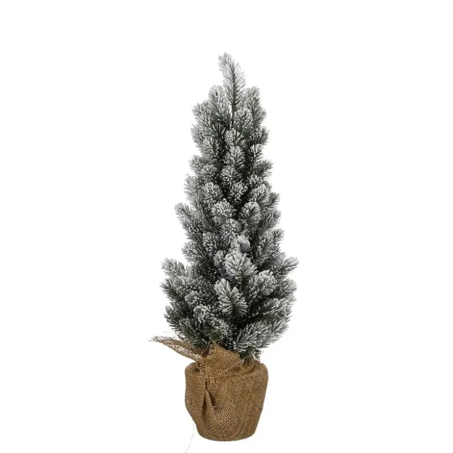 House of Seasons Kunstkerstboom in Jute - H60 x Ø30 cm - Groen Frosted