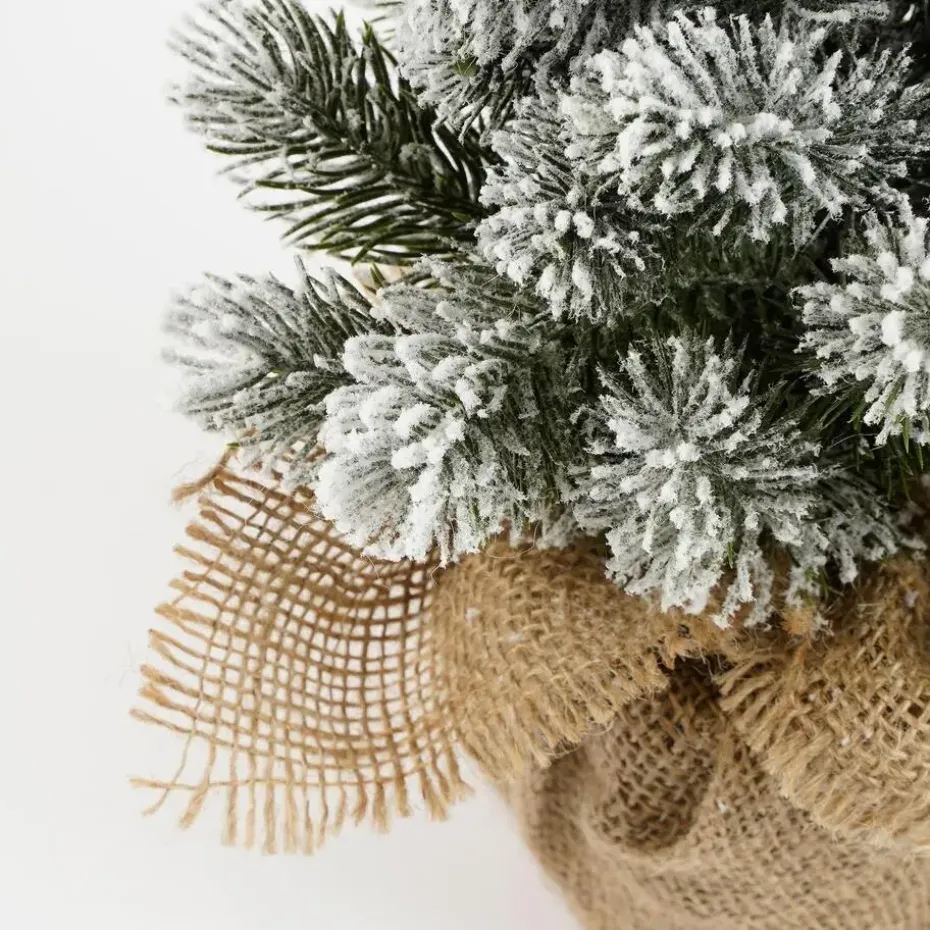 House of Seasons Kunstkerstboom in Jute - H60 x Ø30 cm - Groen Frosted