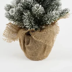 House of Seasons Kunstkerstboom in Jute - H60 x Ø30 cm - Groen Frosted