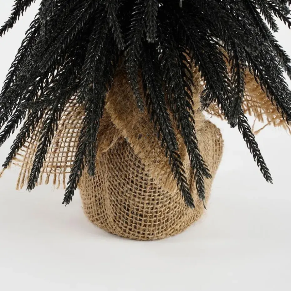 House of Seasons Kunstkerstboom in Jute - H60 x Ø32 cm - Zwart