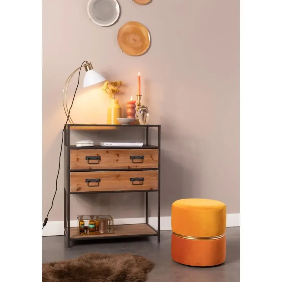 Housecraft Bubbly Poef Sun/ Geel