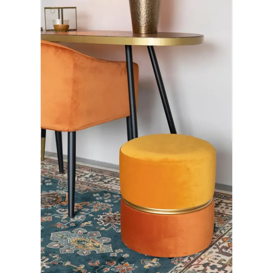 Housecraft Bubbly Poef Sun/ Geel