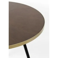 Housecraft Denise Eettafel Hout Rond 91 cm Bruin/ Goud