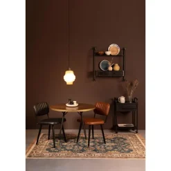 Housecraft Denise Eettafel Hout Rond 91 cm Bruin/ Goud