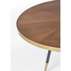 Housecraft Denise Eettafel Hout Ovaal 200x90 cm Bruin/ Goud